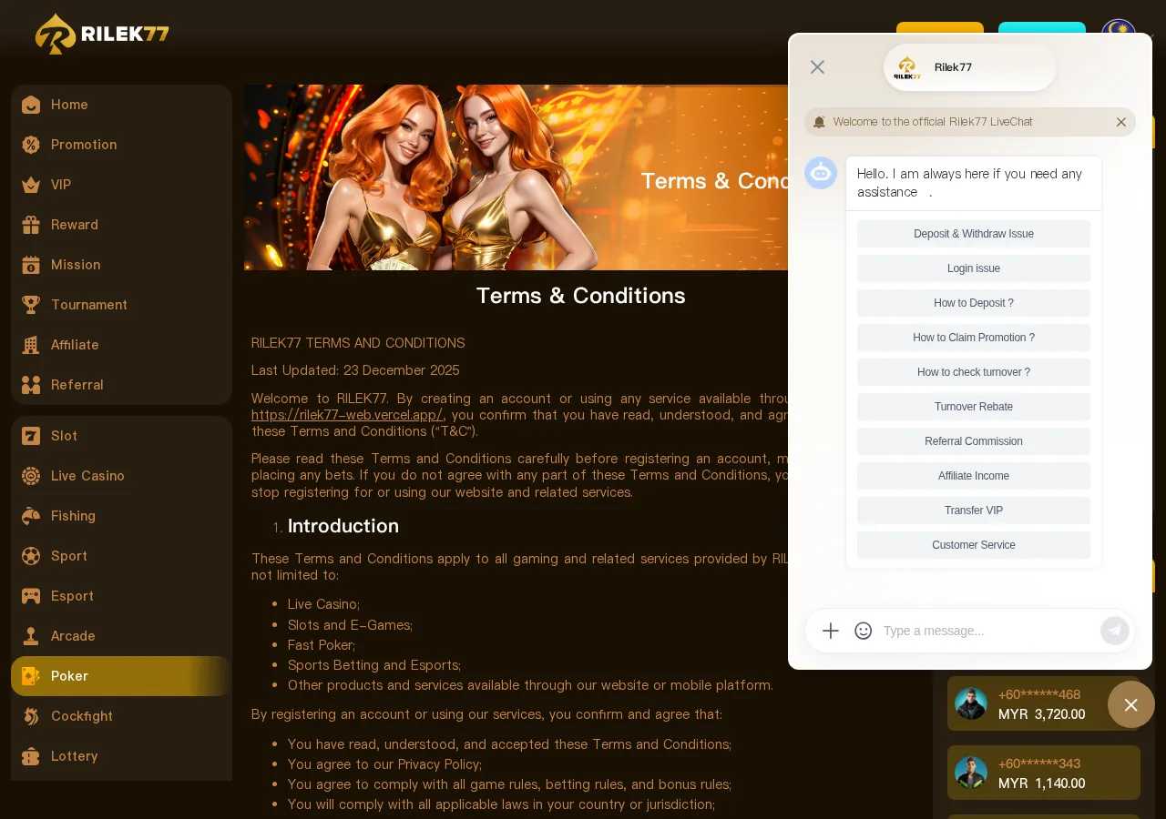 Rilek77: License and Security