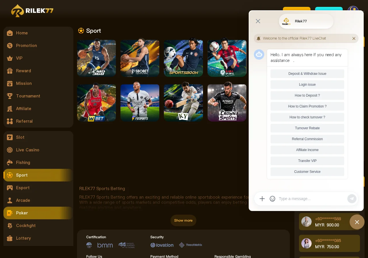 Rilek77: Sports Betting
